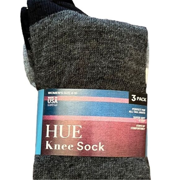 HUE Assorted Women’s Knee Socks, 3 Pairs, Size 4-10, NWT - Picture 5 of 7